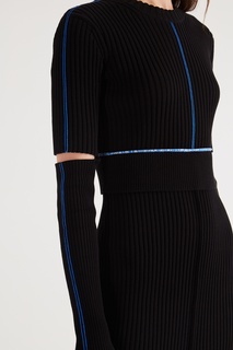 Вязаное платье с контрастной отделкой Victoria Beckham