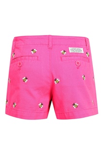 Короткие розовые шорты с вышивкой Polo Ralph Lauren Kids