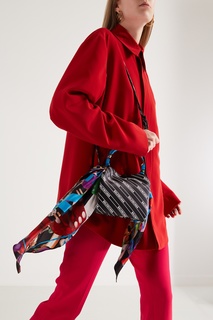 Компактная сумка с принтом и шелковым платком Balenciaga