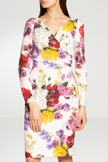 Платье-миди с цветочным принтом Dolce & Gabbana