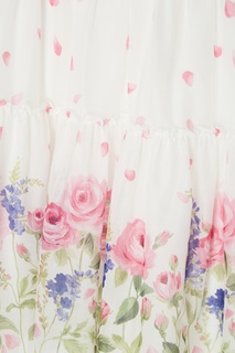 Хлопковое платье с принтом Monnalisa