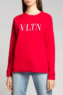 Красный свитшот с логотипом Valentino