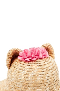 Плетеная панамка с отделкой Monnalisa