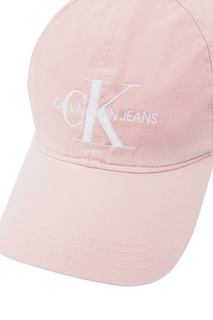 Розовая кепка с логотипом Calvin Klein