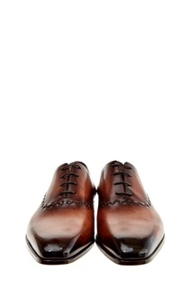 Кожаные туфли с крупным швом Moreschi