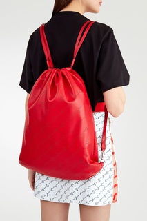 Красный рюкзак-мешок с монограммами Stella Mc Cartney