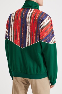 Комбинированная олимпийка оверсайз с принтом Gucci Man