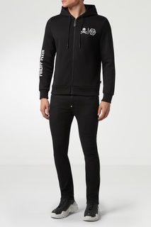 Черная толстовка с черепом Philipp Plein