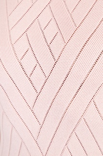 Короткое трикотажное платье розового цвета Balmain