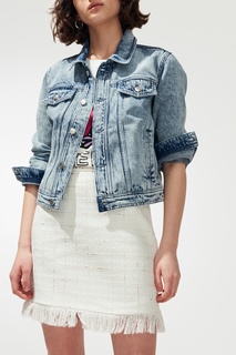 Белая юбка с узором и бахромой Claudie Pierlot
