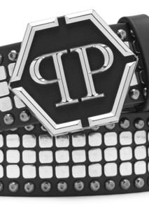 Ремень с заклепками и логотипом Philipp Plein