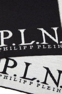 Черно-белый шарф с логотипами Philipp Plein Kids