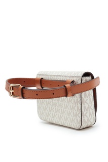 Белая сумка Mott с монограммами Michael Michael Kors
