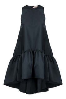 Атласное платье с широкой оборкой No.21