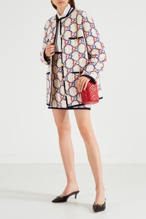 Компактная красная сумка-ведро GG Marmont Gucci