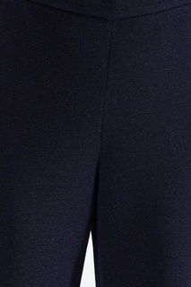 Фактурные брюки темно-синего цвета St. John
