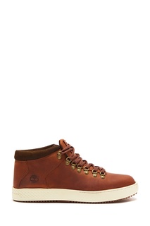 Коричневые сникерсы с широкой подошвой Timberland