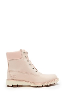 Светло-розовые ботинки из нубука Timberland