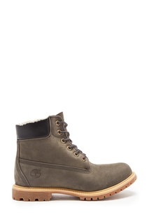 Серые ботинки на овчине Timberland