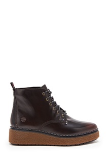 Коричневые кожаные ботинки Timberland
