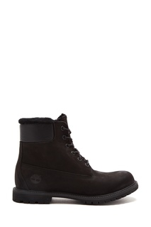 Черные ботинки на овчине Timberland