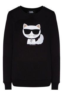 Черный свитшот с фирменным символом Karl Lagerfeld