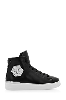 Черные кеды с аппликацией Philipp Plein