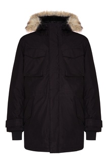 Синяя куртка с мехом нa капюшоне Timberland