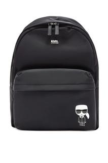Черный рюкзак с фирменной отделкой Karl Lagerfeld