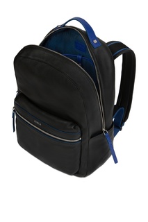 Черный рюкзак с синими полосками Furla
