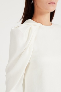 Белая блуза с драпировкой Chapurin
