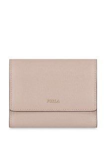 Бежевый кошелек из сафьяновой кожи Furla