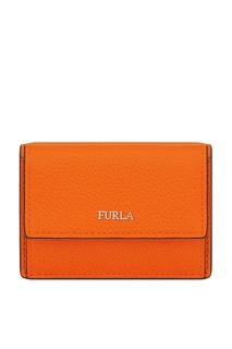 Оранжевый кожаный кошелек Furla