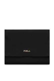 Черный кошелек с логотипом Furla