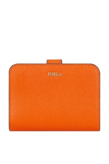 Оранжевый кошелек из сафьяновой кожи Furla