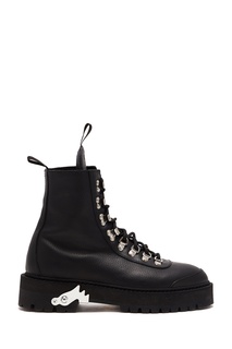 Черные кожаные ботинки-хайкеры Off White