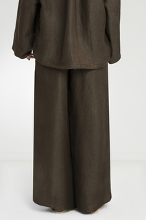 Широкие коричневые брюки Ruban
