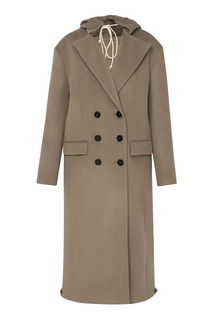 Светло-коричневое двубортное пальто Ruban
