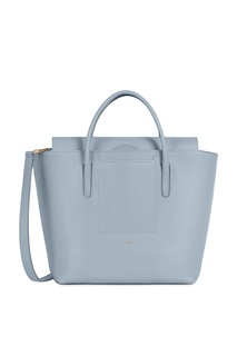 Голубая кожаная сумка Furla
