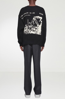 Черный джемпер с контрастной интарсией Off White