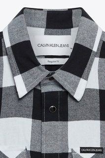 Черно-белая рубашка в клетку Calvin Klein Jeans