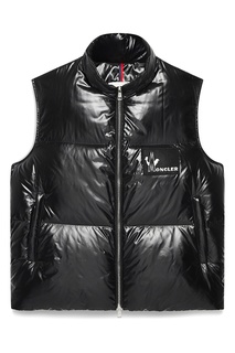 Стеганый жилет черного цвета Moncler