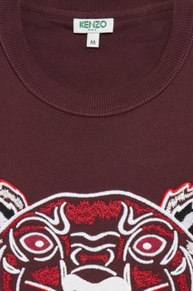 Бордовый свитшот с головой тигра Kenzo