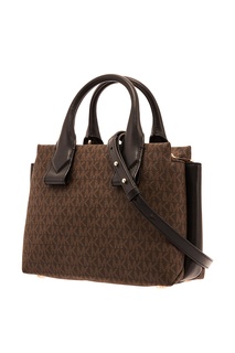 Коричневая сумка Rollins с монограммами Michael Michael Kors