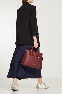 Бордовая кожаная сумка Rollins Michael Michael Kors