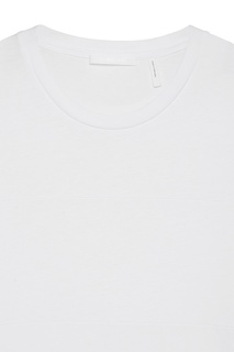 Прямая белая футболка с принтом Helmut Lang