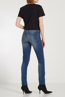 Синие джинсы с потертостями Calvin Klein