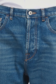 Синие джинсы с подворотами Valentino