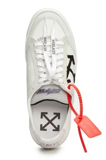 Белые кроссовки с перфорацией Off White