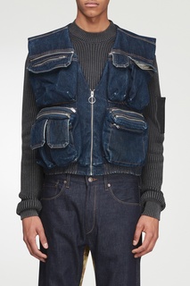 Джинсовый жилет с накладными карманами Off White